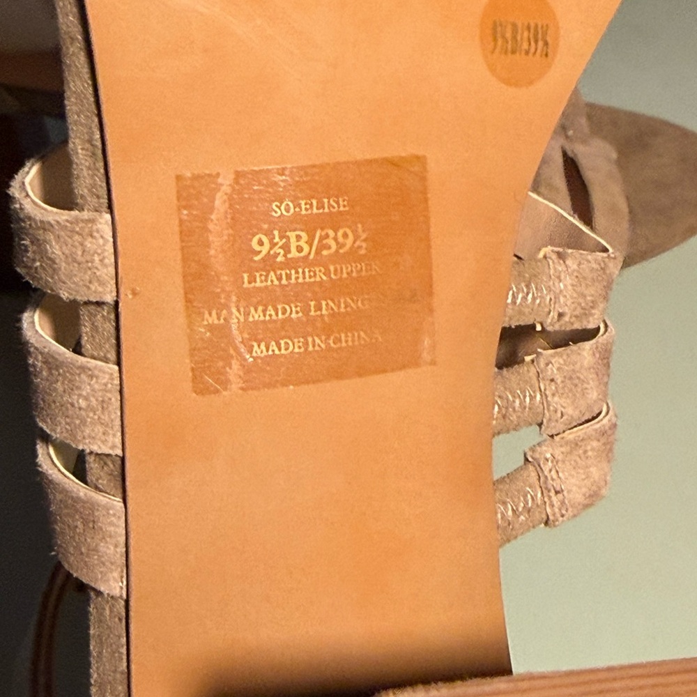 Sole Society Taupe Strappy Block Heel Sandals - Picture 3 of 9